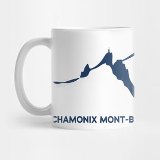 Chamonix Mont blanc and Aiguille du midi leewarddesign Mug